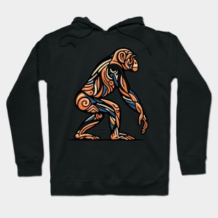 Pop art monkey illustration. cubism illustration of monkey Hoodie